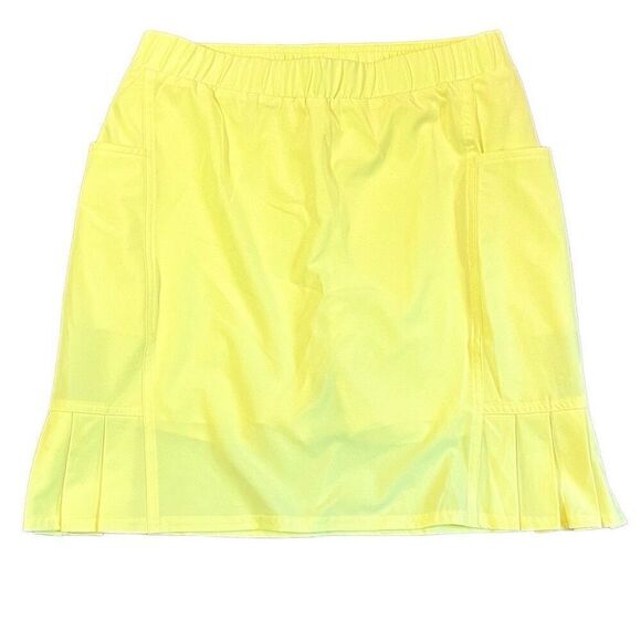 Chico’s Zenergy Women’s Yellow Pleated Skort Size 0 - Picture 1 of 11